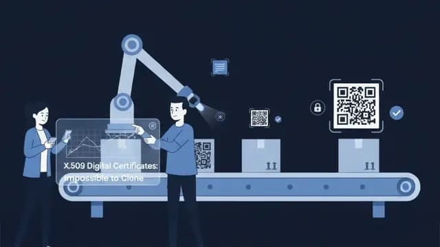 Cryptoblock QR Technologies X.509 digital certificates embedded at product level